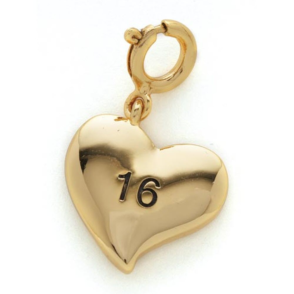 Growing Up Girls Charm – Age 16 Heart