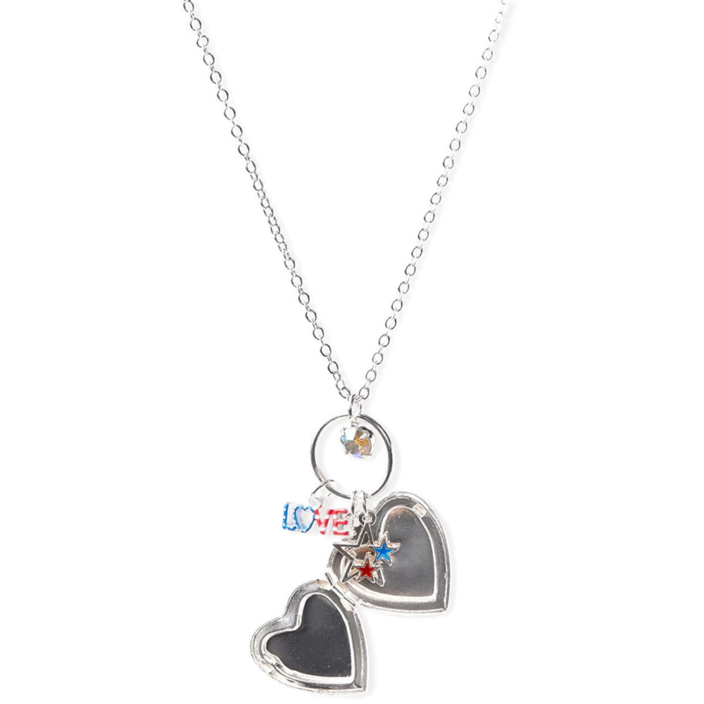 Justice Americana Cluster Locket Necklace