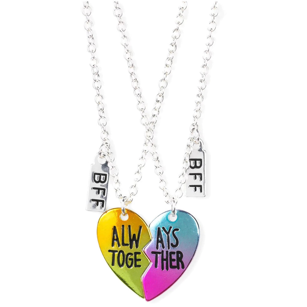 Justice BFF Always Together Heart Pendant Necklace – 2 Pack