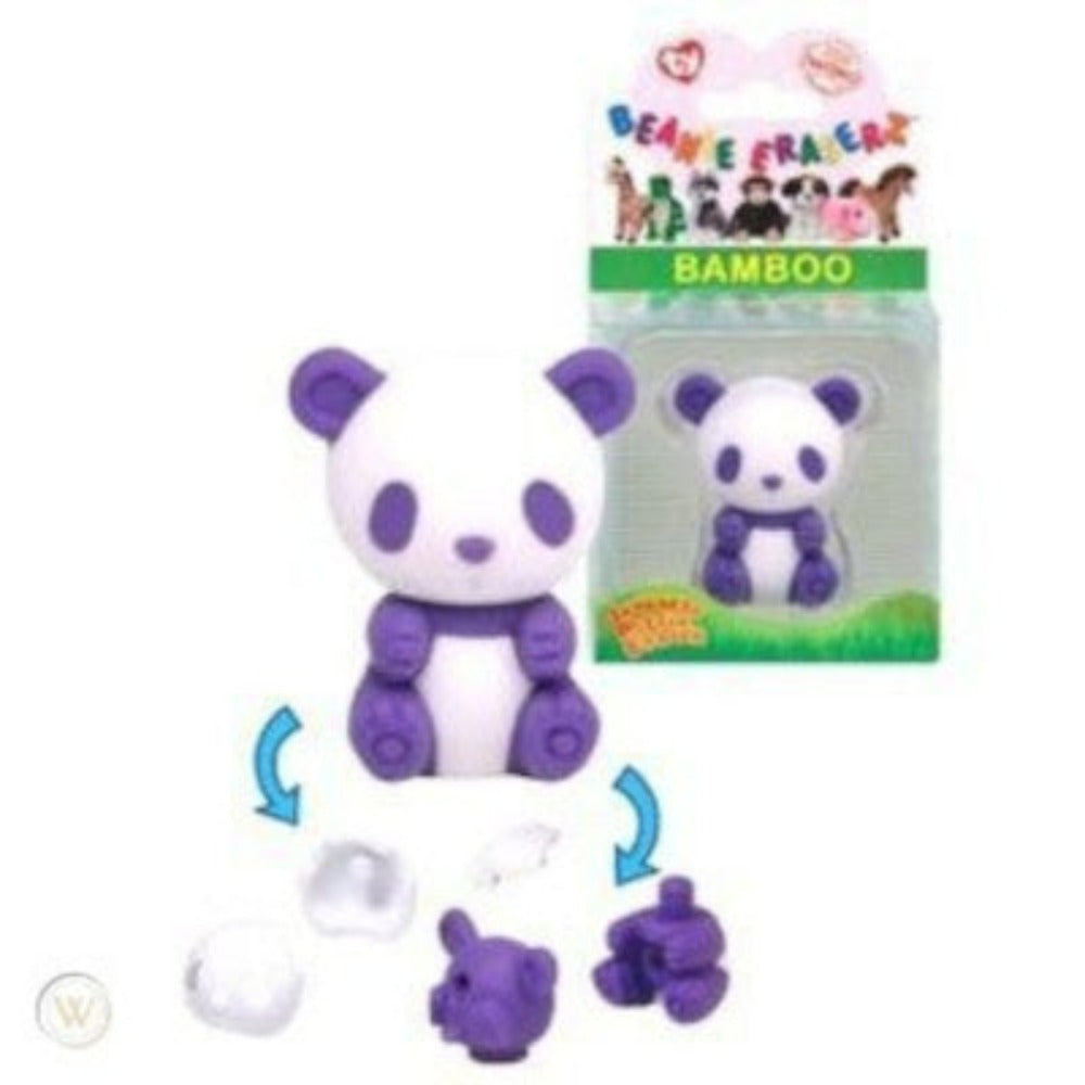 Ty Beanie Eraserz – Bamboo the Panda Purple