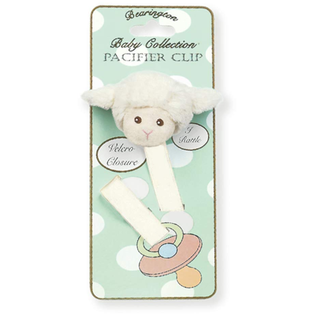 Bearington Baby Lambsy Pacifier Clip