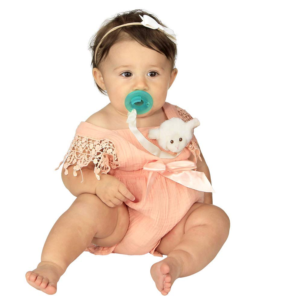 Bearington Baby Lambsy Pacifier Clip