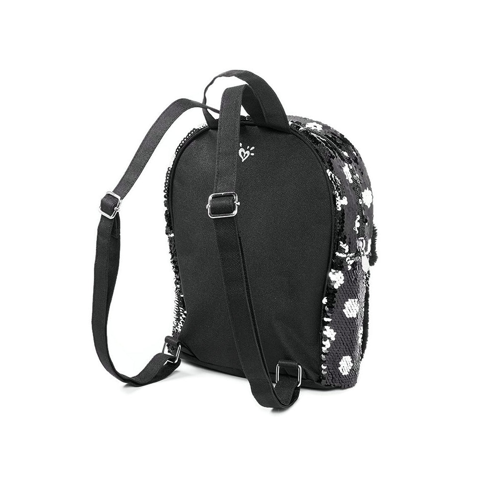 Justice Black Cat Flip Sequin Mini Backpack