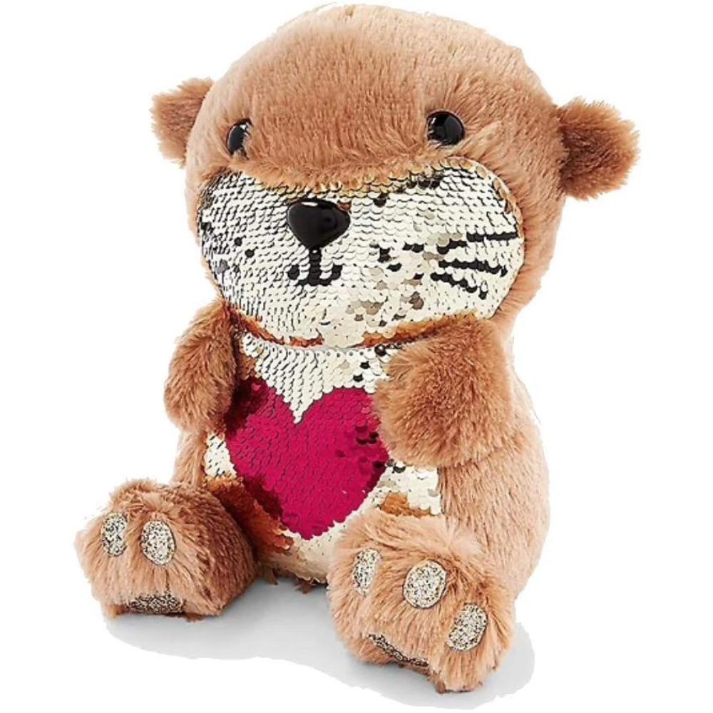 Justice Flip Sequin Otter Plush 10″