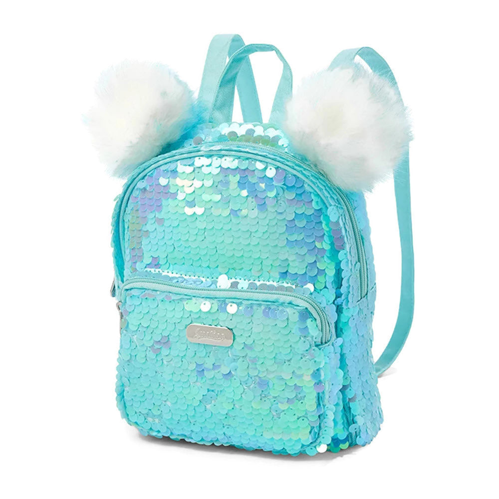 Justice Flip Sequin Pompom Mini Backpack
