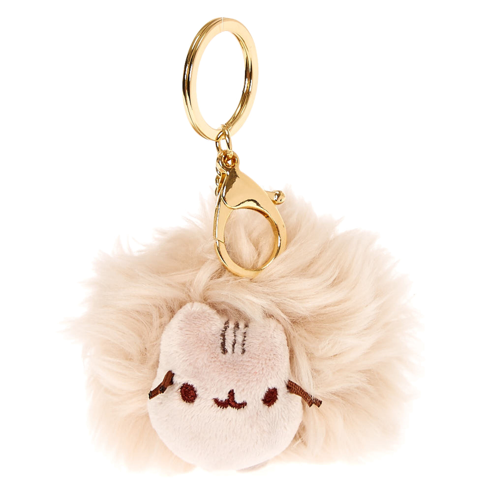 Claire’s Gray Pusheen Pom Pom Keychain
