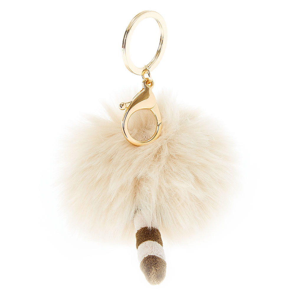 Claire’s Gray Pusheen Pom Pom Keychain