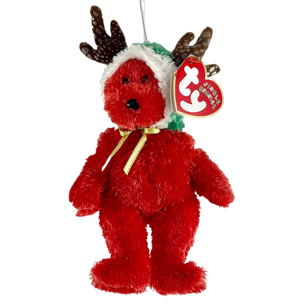Ty Jingle Beanies 2002 Holiday Teddy – Bear Red