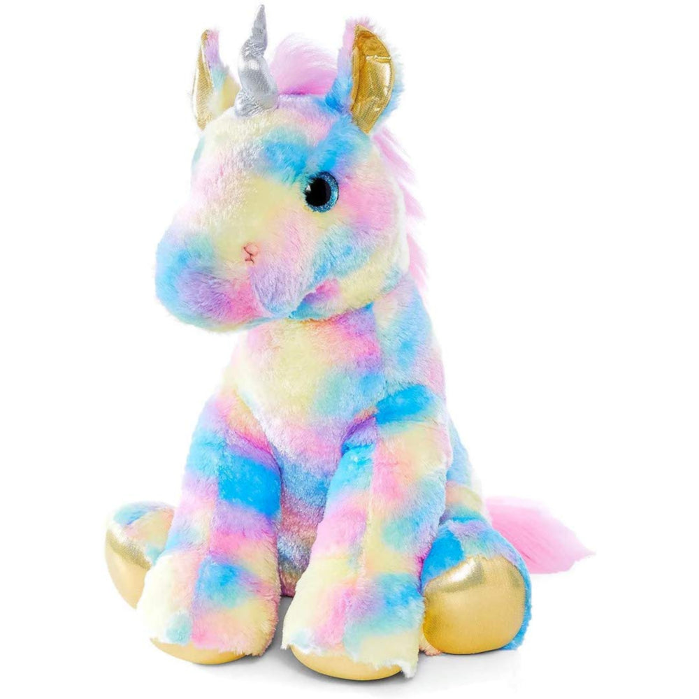 Justice Pastel Rainbow Unicorn Plush 18.5″