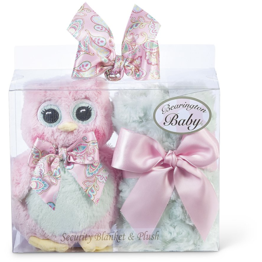 Bearington Baby Lil’ Hoots Blankie & Hootsie Gift Set
