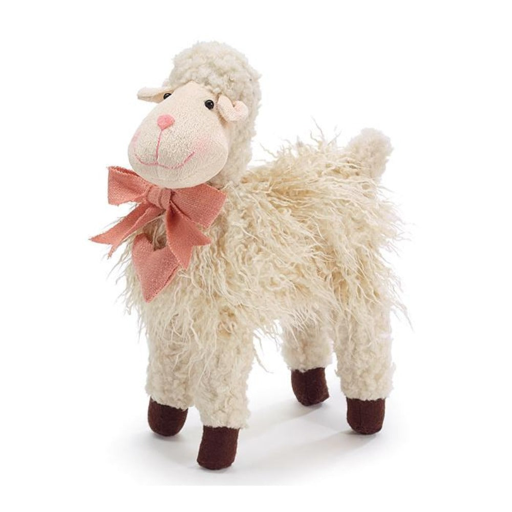 Burton & Burton Decor Plush Long Hair Lamb 13.5″