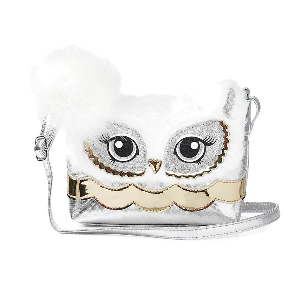 Justice Metallic Owl Crossbody