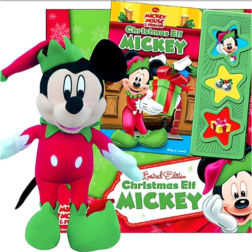 Mickey Mouse: Limited Edition Christmas Elf Mickey Book and Plush Set