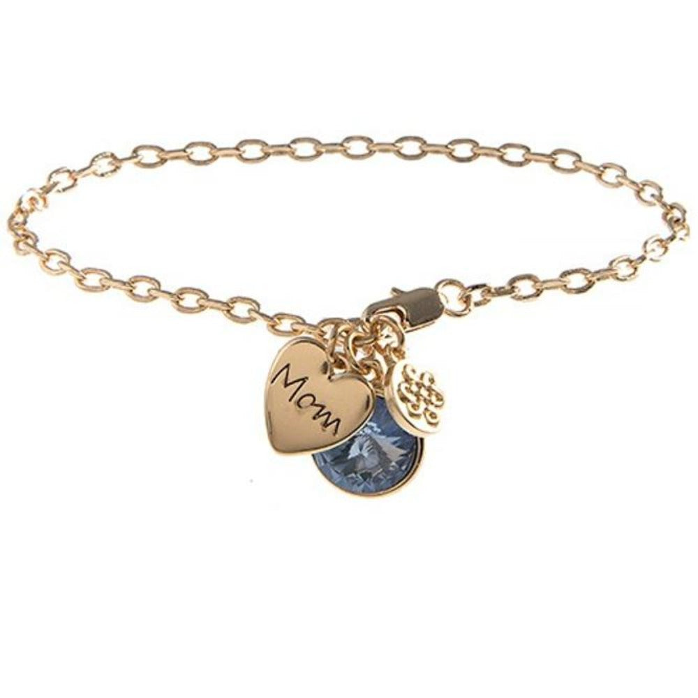 Mom Swarovski Charm Bracelet