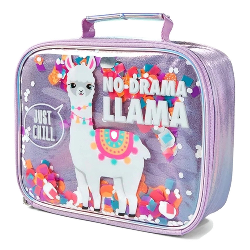 Justice No Drama Llama Sequin Shaky Lunch Tote