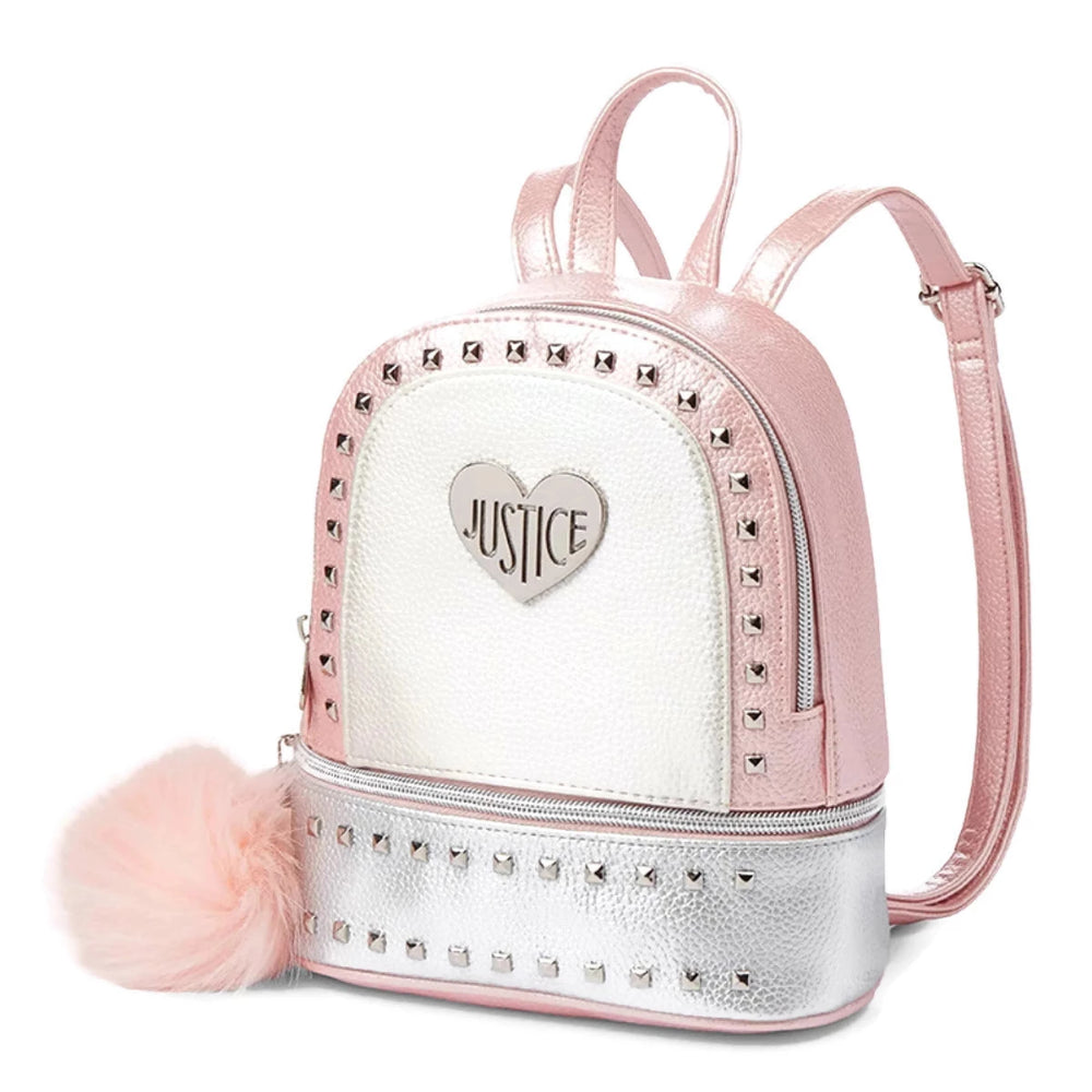 Justice Pebbled Studded Mini Backpack