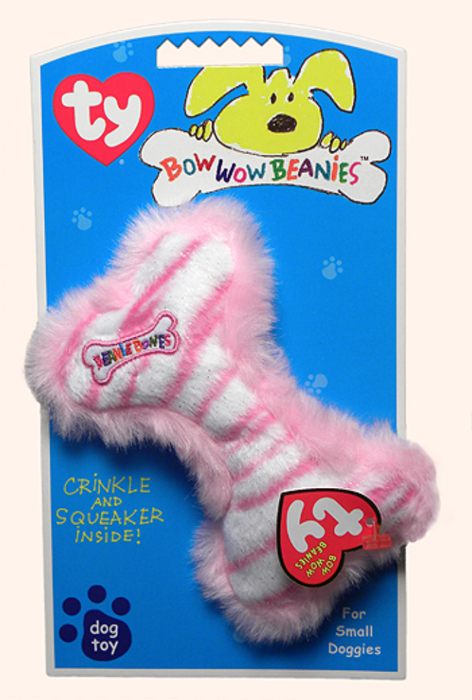 Ty Bow Wow Beanies – Pink Stripe Bone (Small)