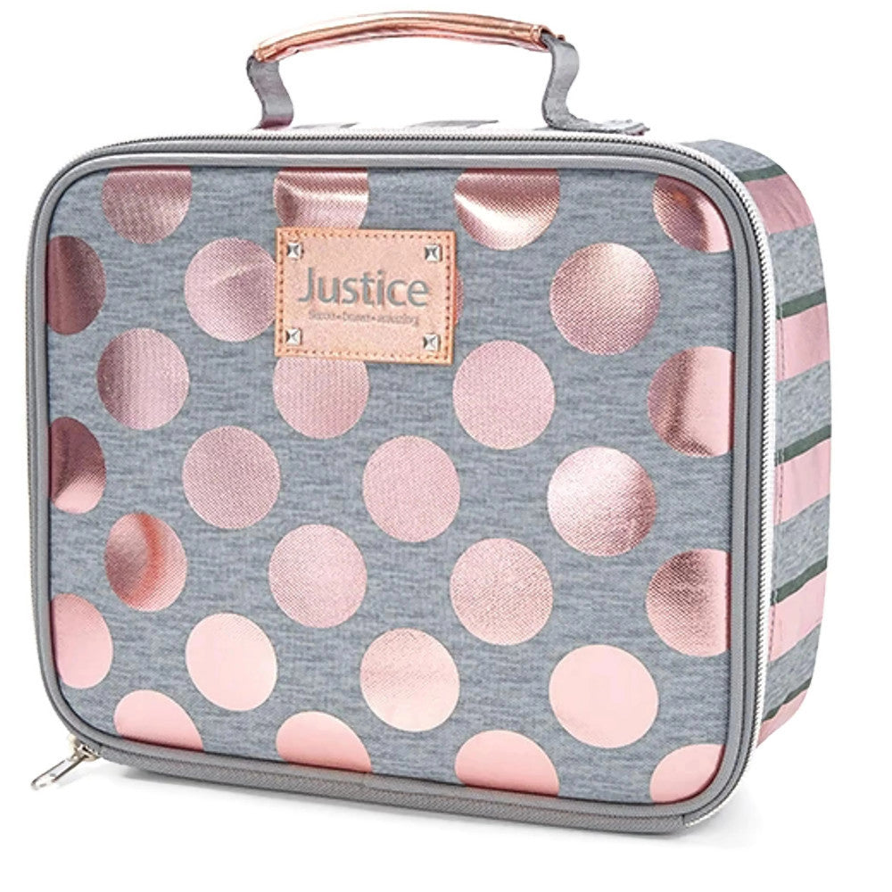 Justice Rose Gold Foil Lunch Tote