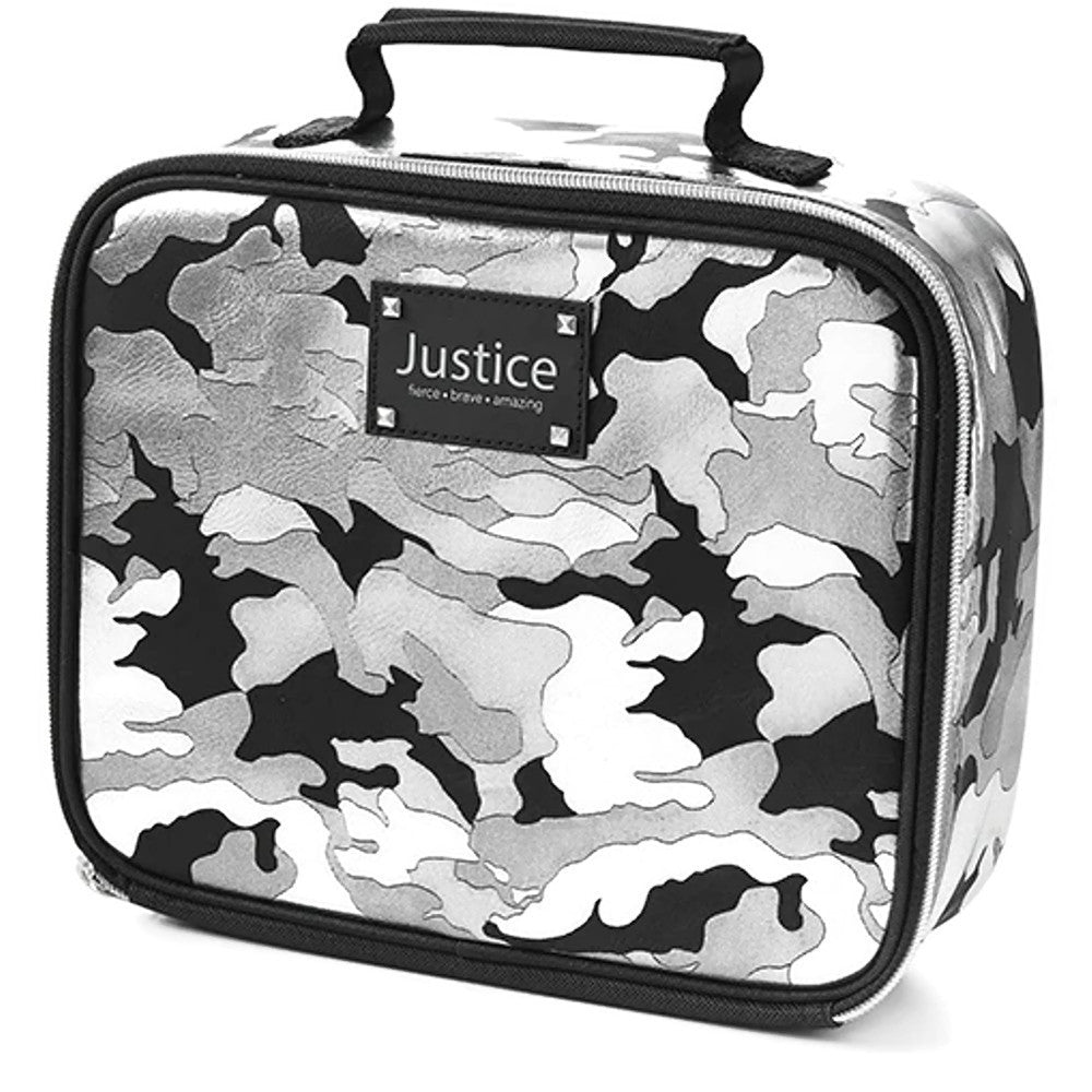 Justice Silver Camo Lunch Tote