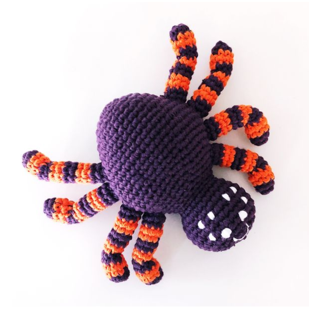 Pebble Spider Rattle – Purple