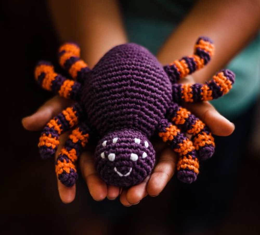Pebble Spider Rattle – Purple