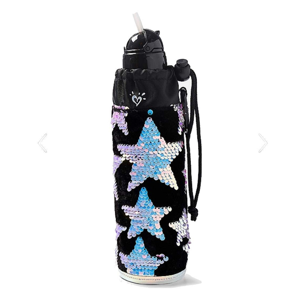 Justice Star Velvet & Flip Sequin Sleeved Water Bottle